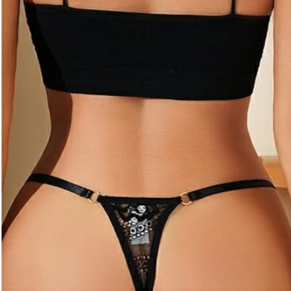G-String Thongs Panties T Back Low Waist Seamless Underwear Black - Picture 3 of 8